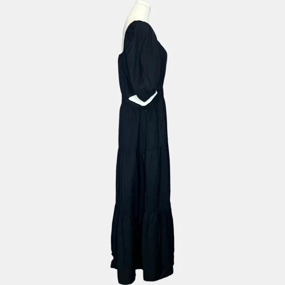 The Drop Women's XL Black Anaya Maxi Dress Tencel Lyocell Minimalist - Picture 4 of 8